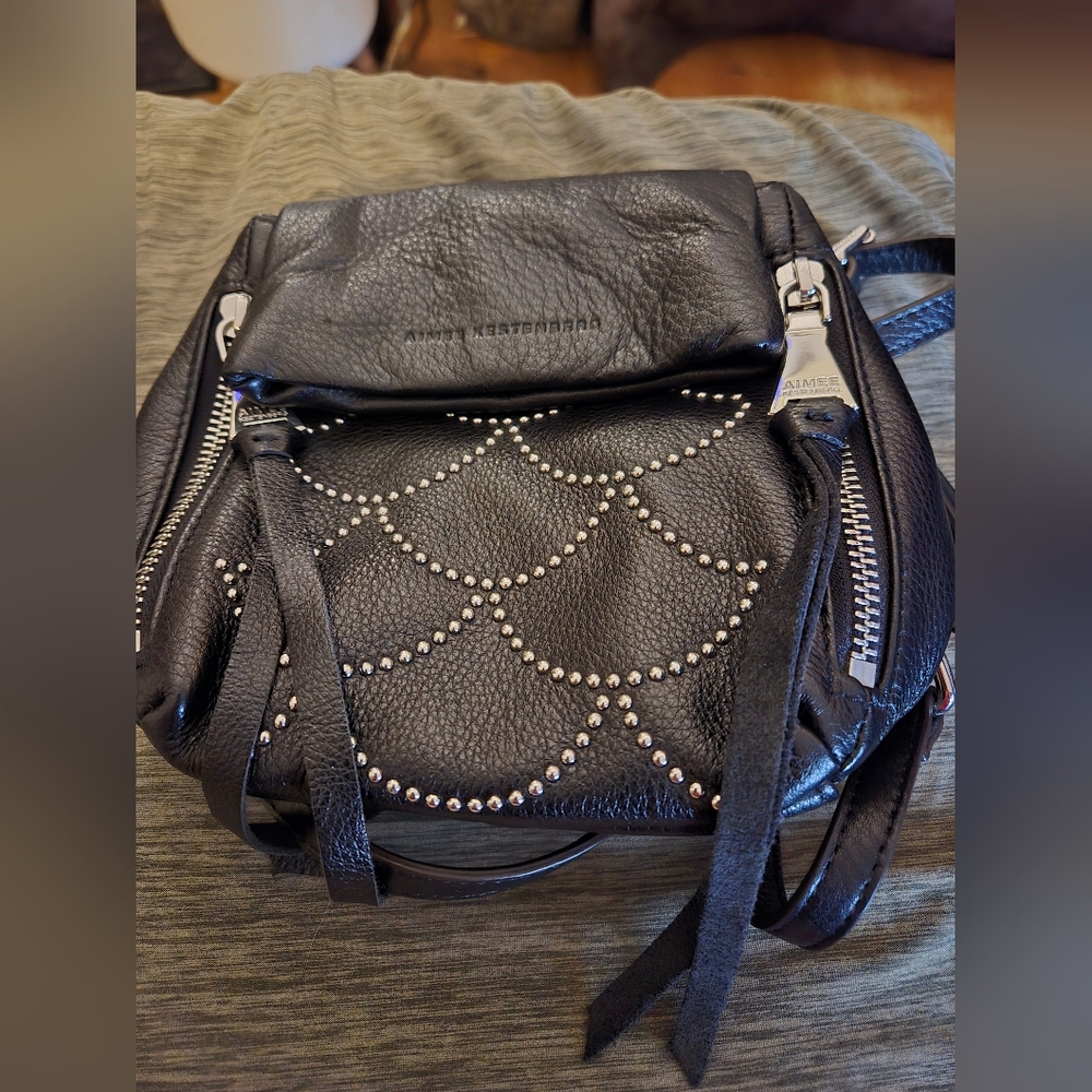 Black Studded Leather Bag